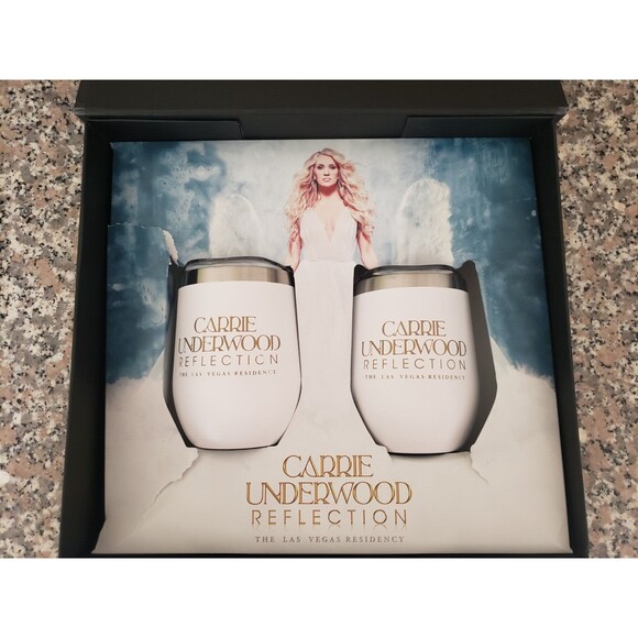 Other - Collectible Carrie Underwood 2 White Wine Tumblers Las Vegas Residency Gift Box